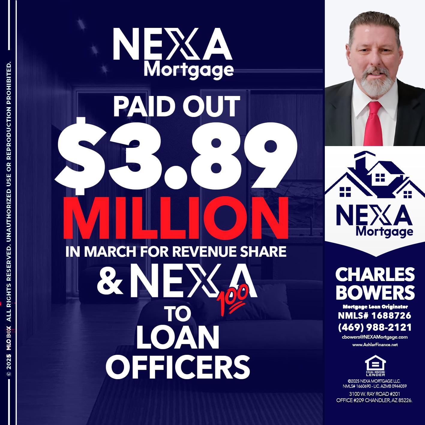 NEXA PAID OUT - Charles Bowers -Mortgage Loan Originator