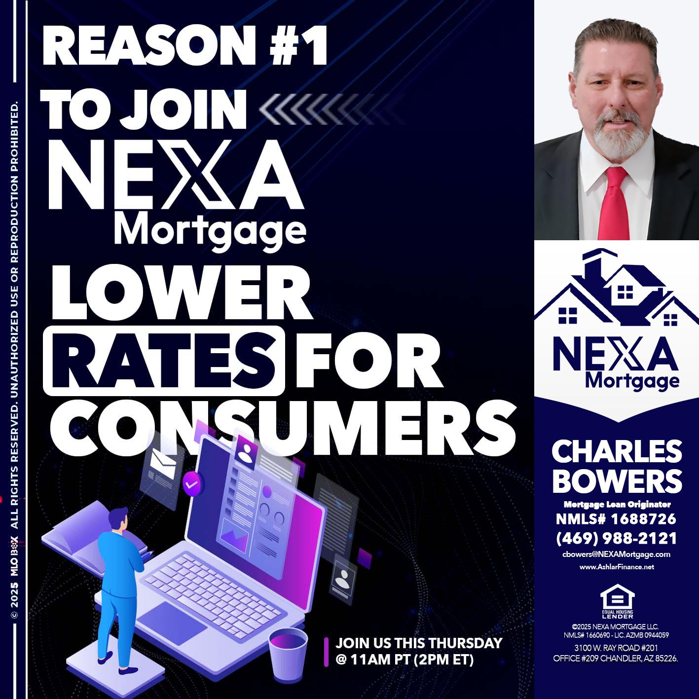 REASON 1 - Charles Bowers -Mortgage Loan Originator