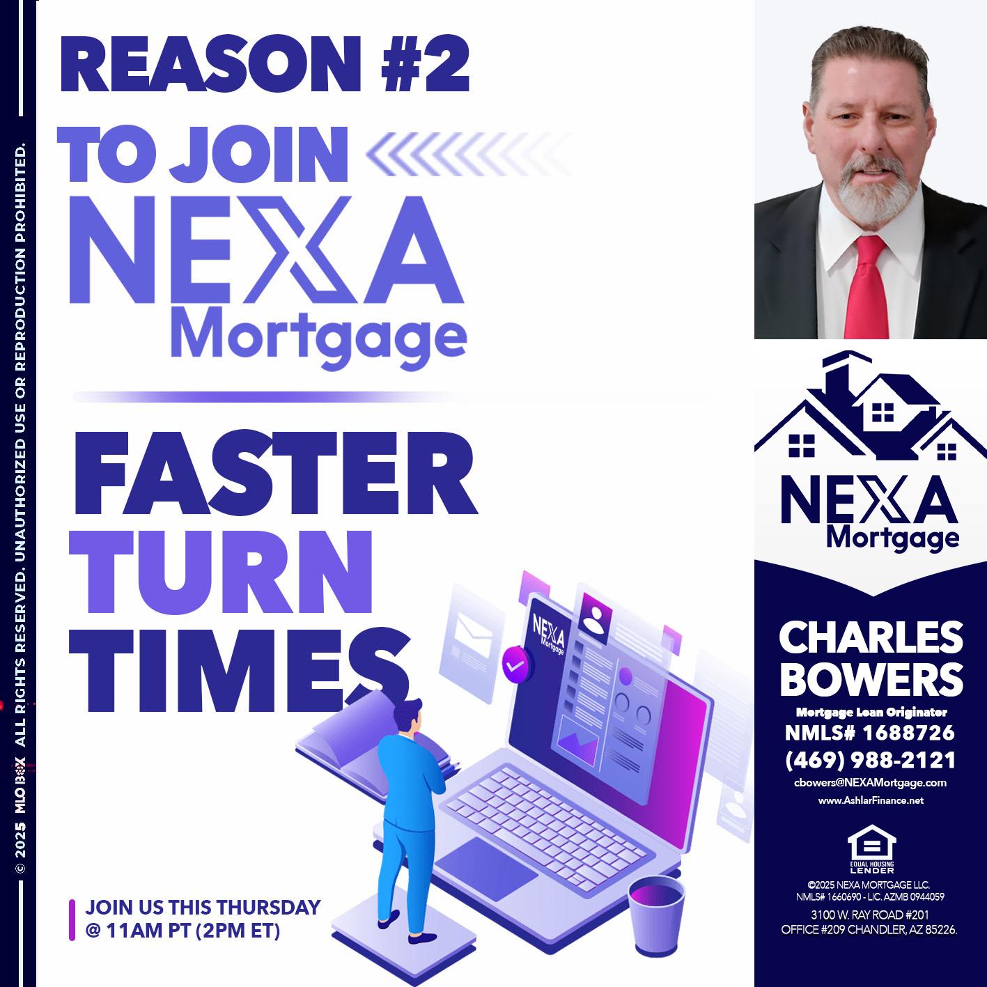 REASON 2 - Charles Bowers -Mortgage Loan Originator