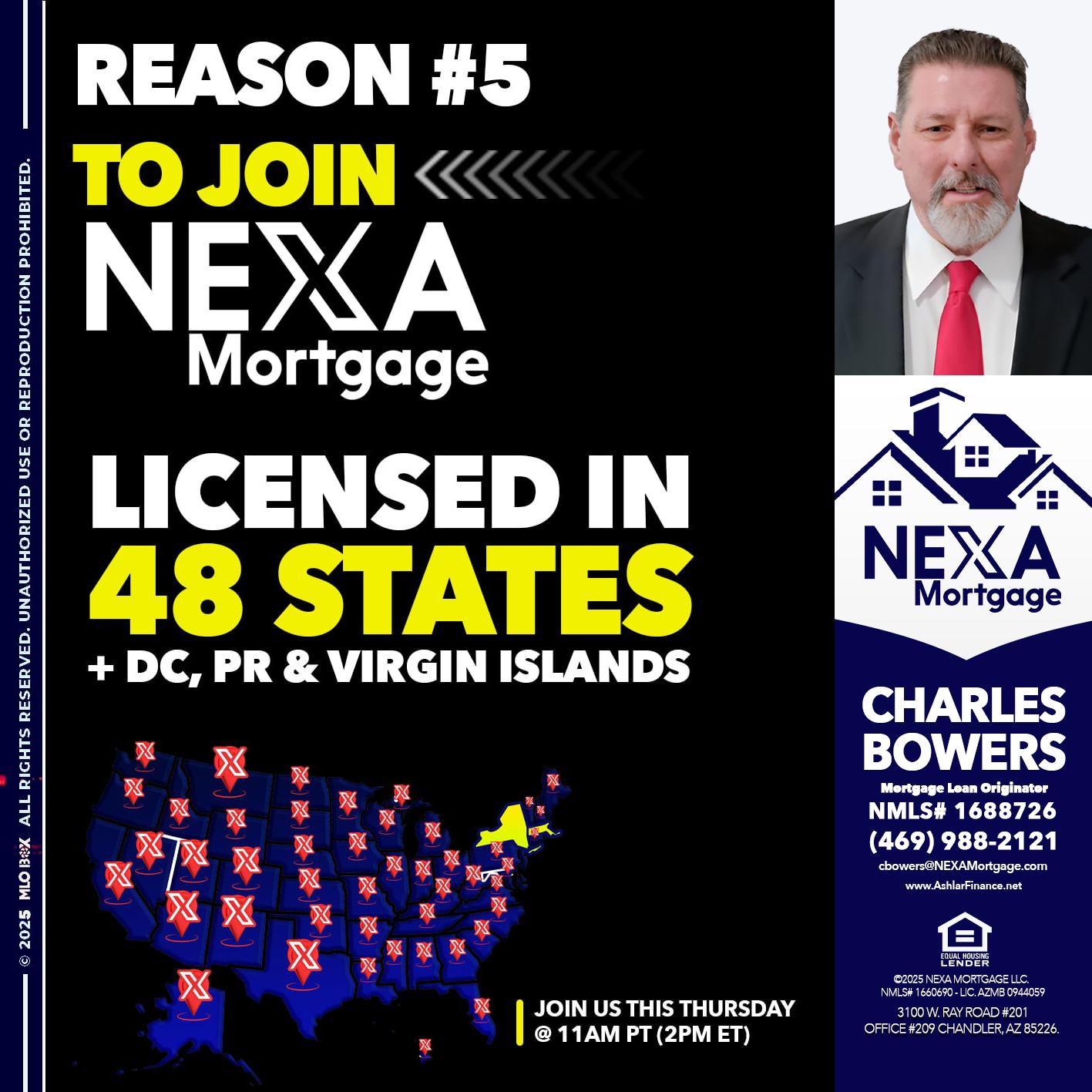 REASON 5 - Charles Bowers -Mortgage Loan Originator