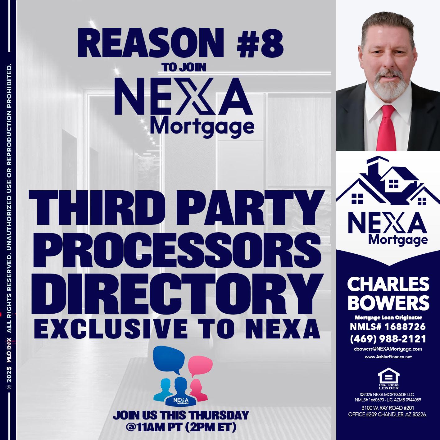 REASON 8 - Charles Bowers -Mortgage Loan Originator