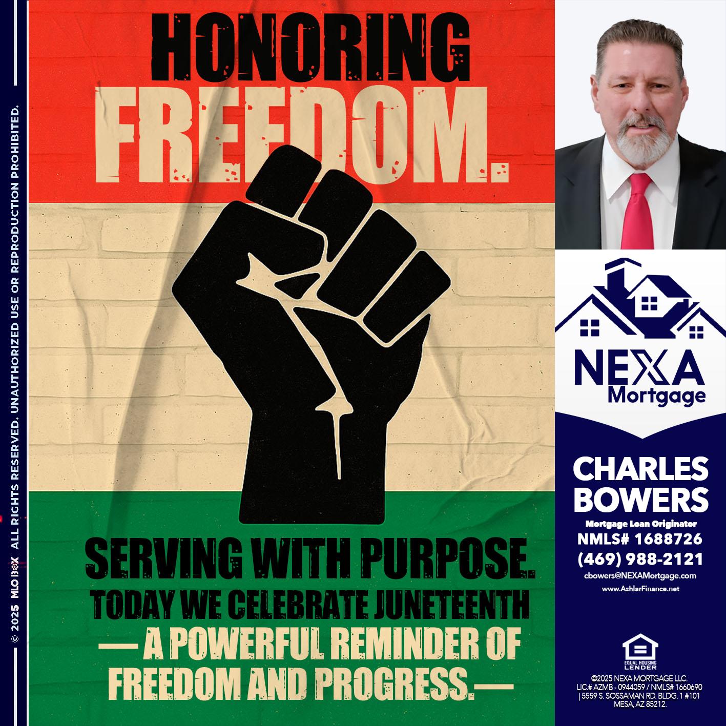 HONORING FREEDOM - Charles Bowers -Mortgage Loan Originator