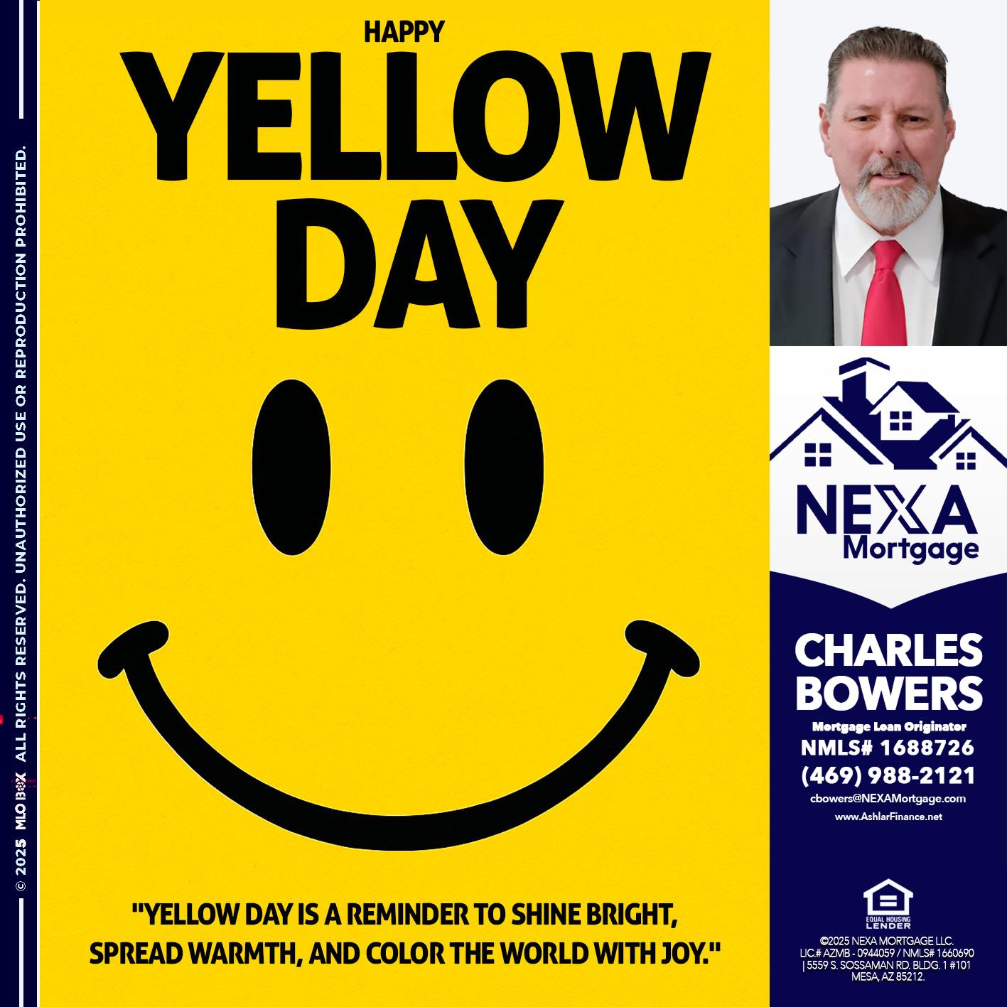 YELLOW DAY - Charles Bowers -Mortgage Loan Originator