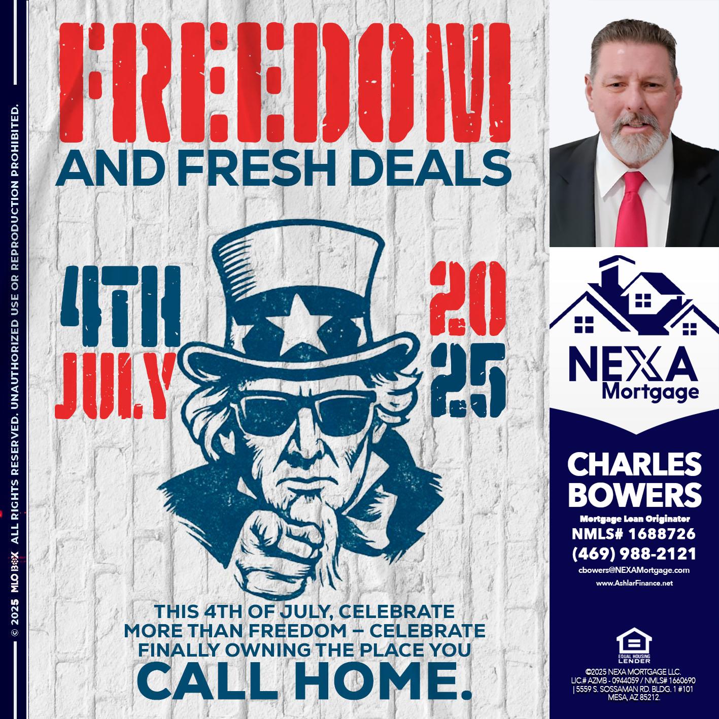 FREEDOM - Charles Bowers -Mortgage Loan Originator
