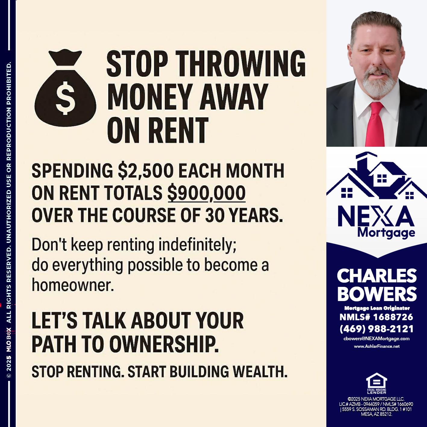 STOP THROWING - Charles Bowers -Mortgage Loan Originator