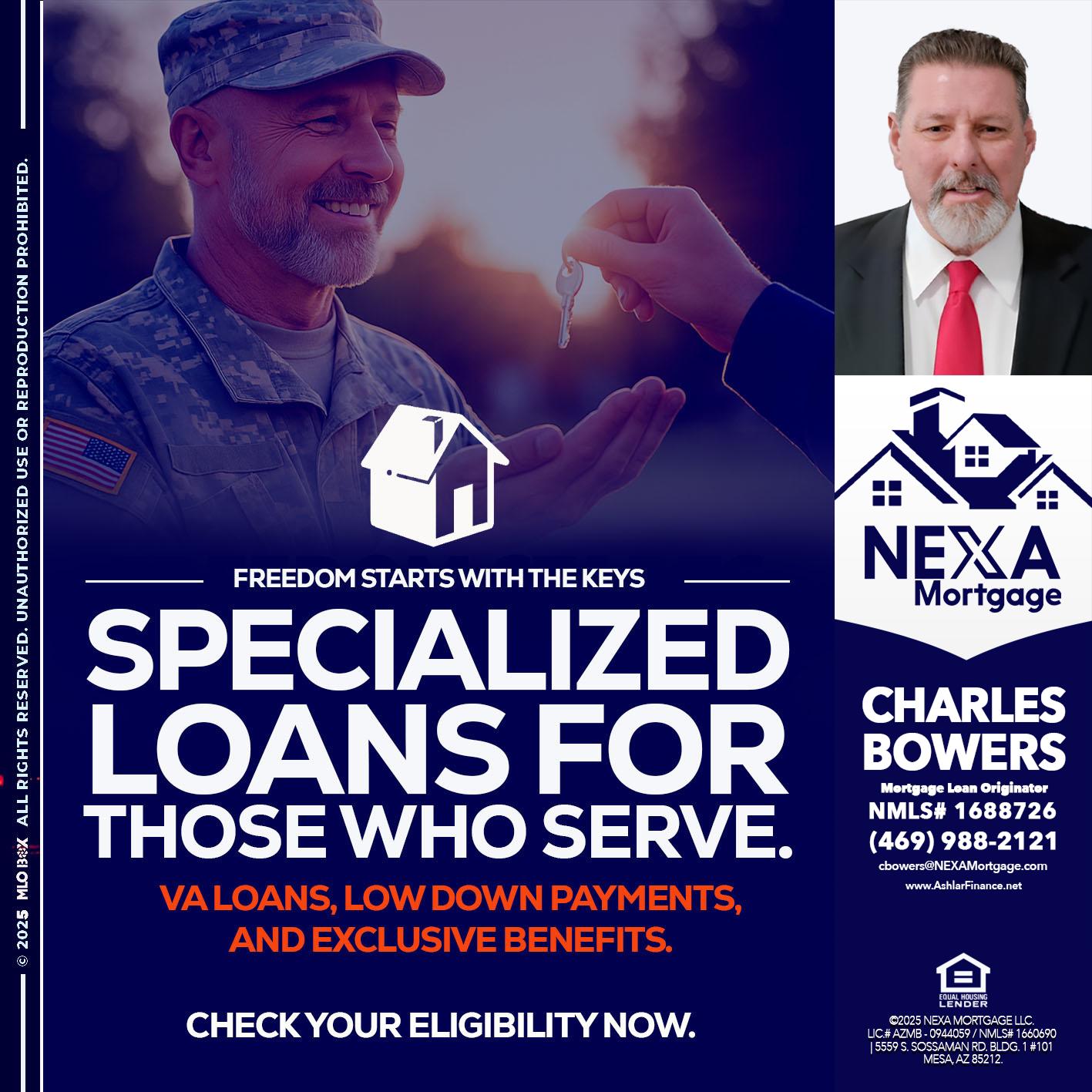 SPECIALIZED LOANS - Charles Bowers -Mortgage Loan Originator