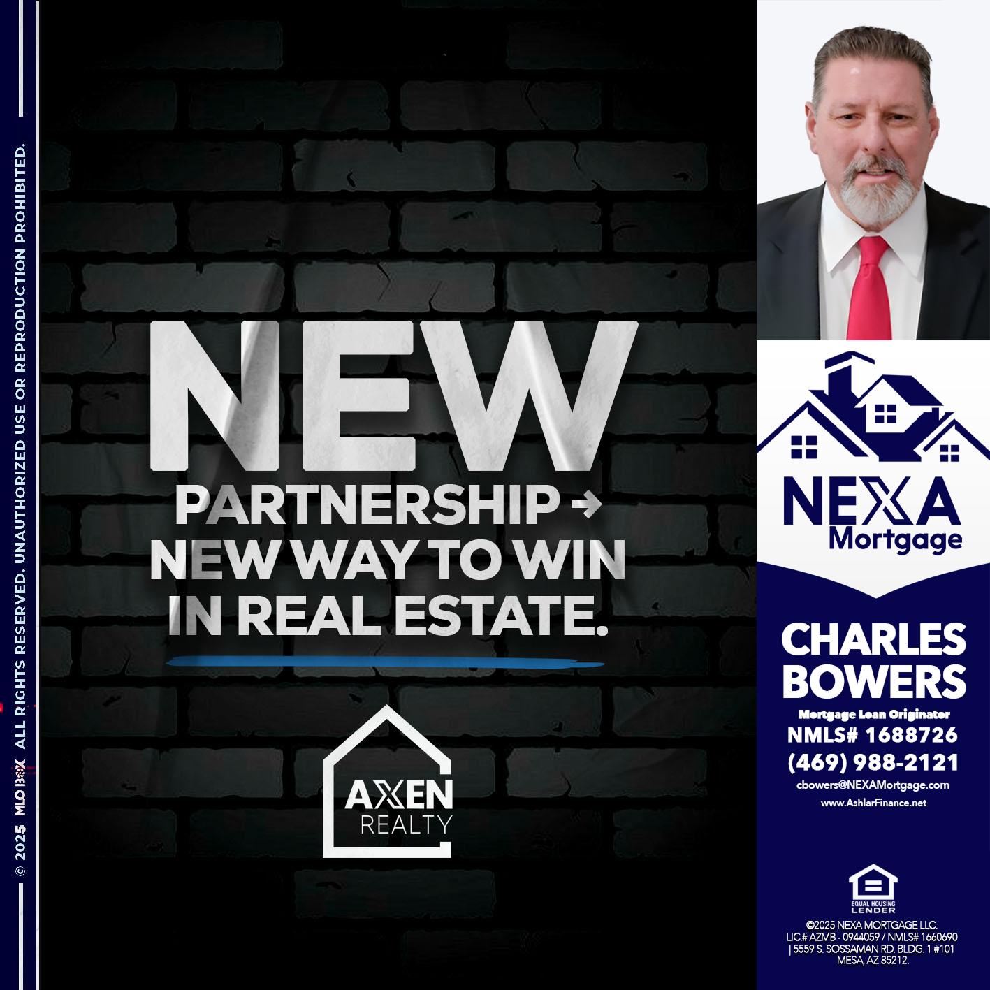 new partnership - Charles Bowers -Mortgage Loan Originator