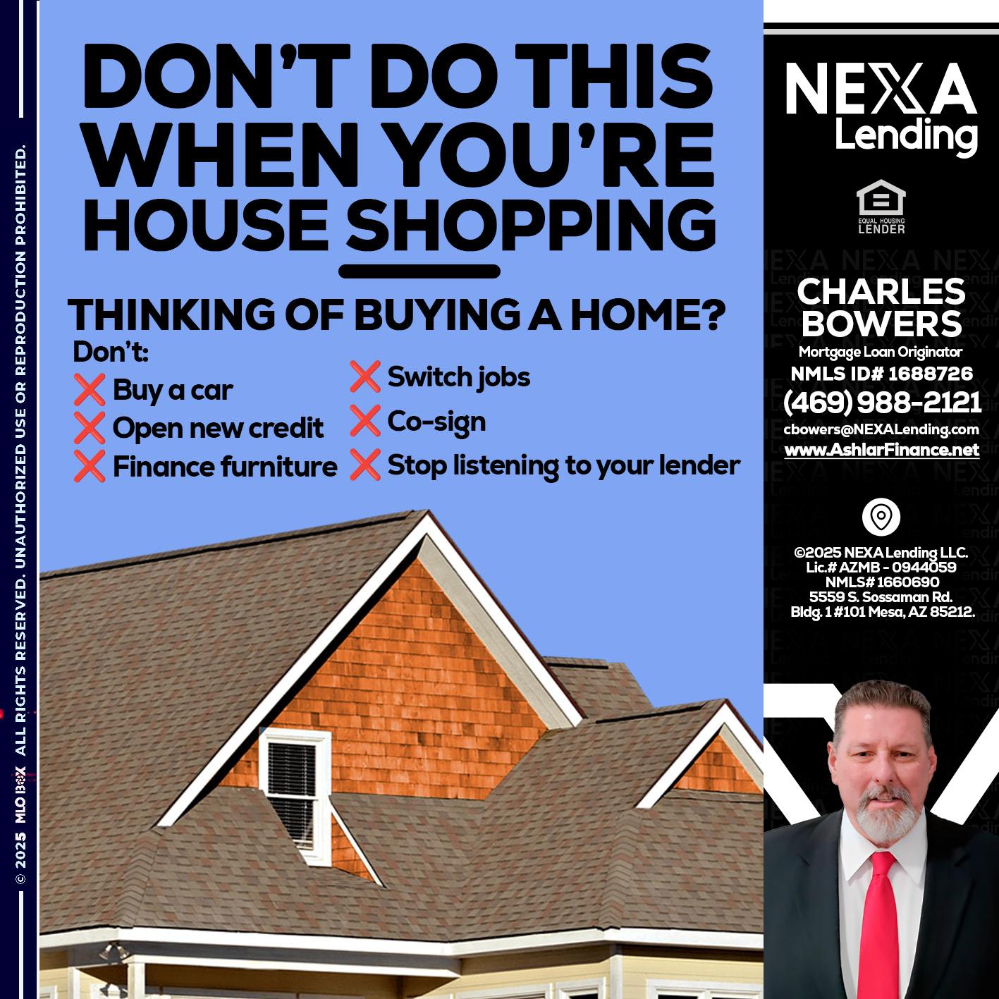DONT DO THIS - Charles Bowers -Mortgage Loan Originator