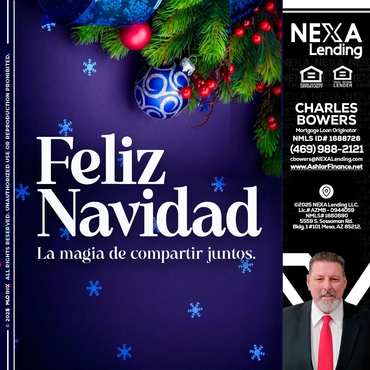 FELIZ NAVIDAD - Charles Bowers -Mortgage Loan Originator