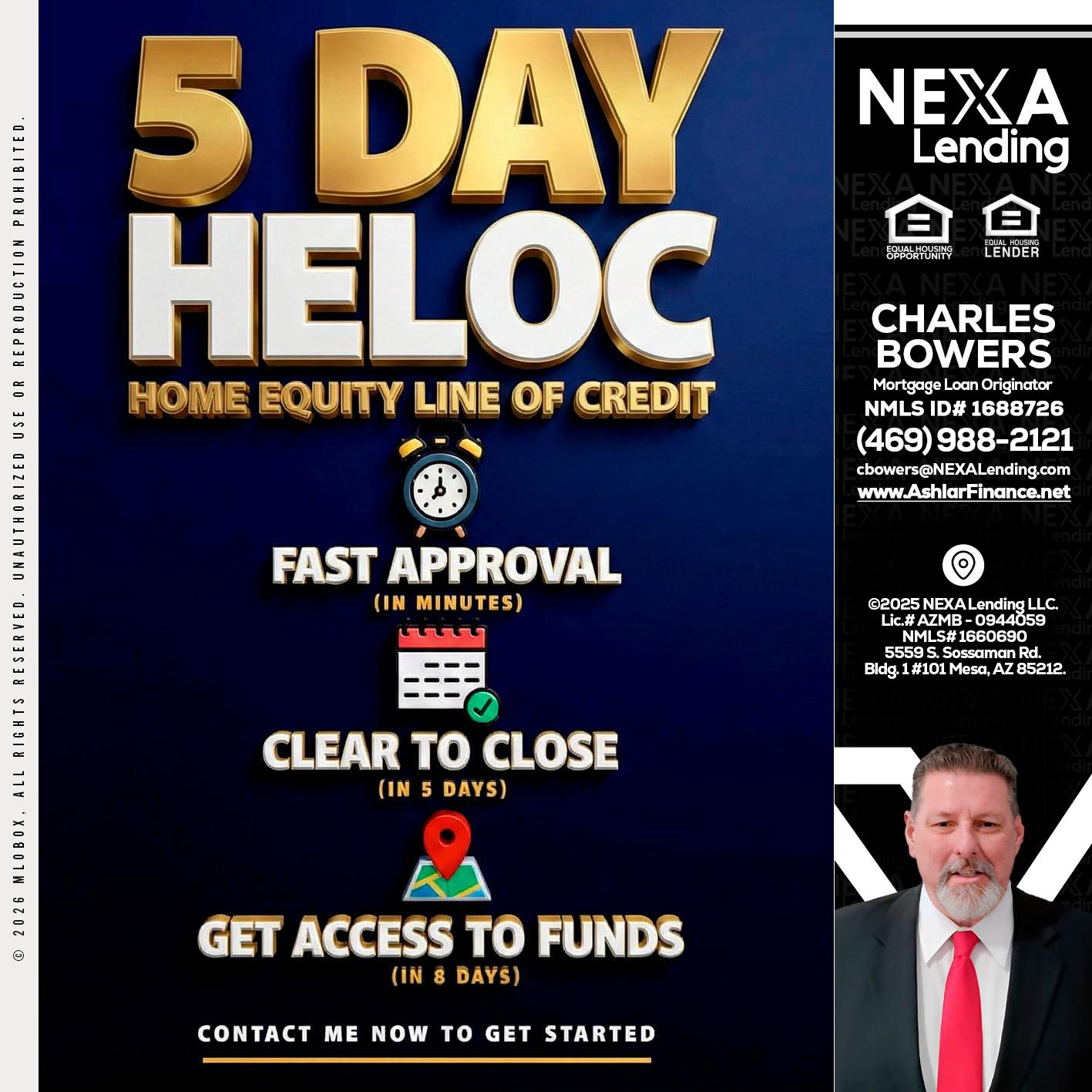 5 day hello - Charles Bowers -Mortgage Loan Originator