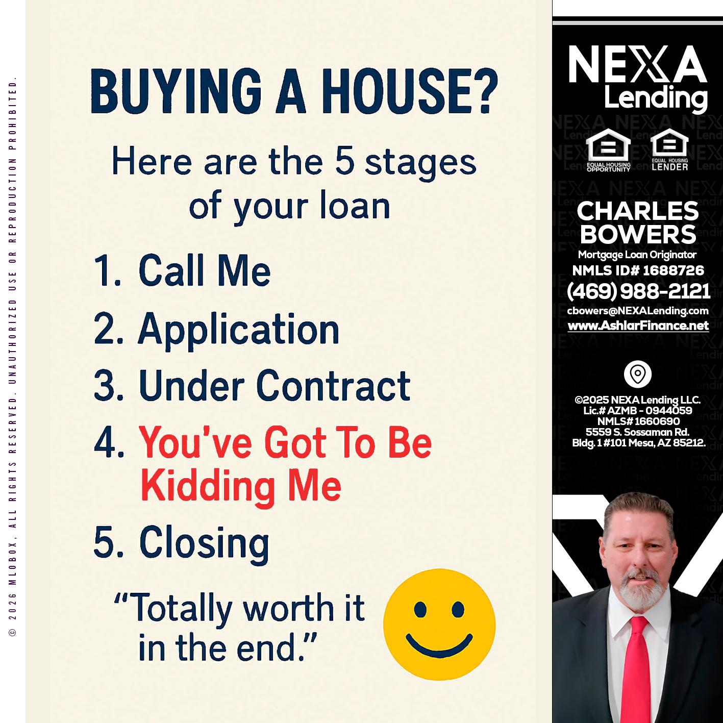 BUYING A HOUSE - Charles Bowers -Mortgage Loan Originator