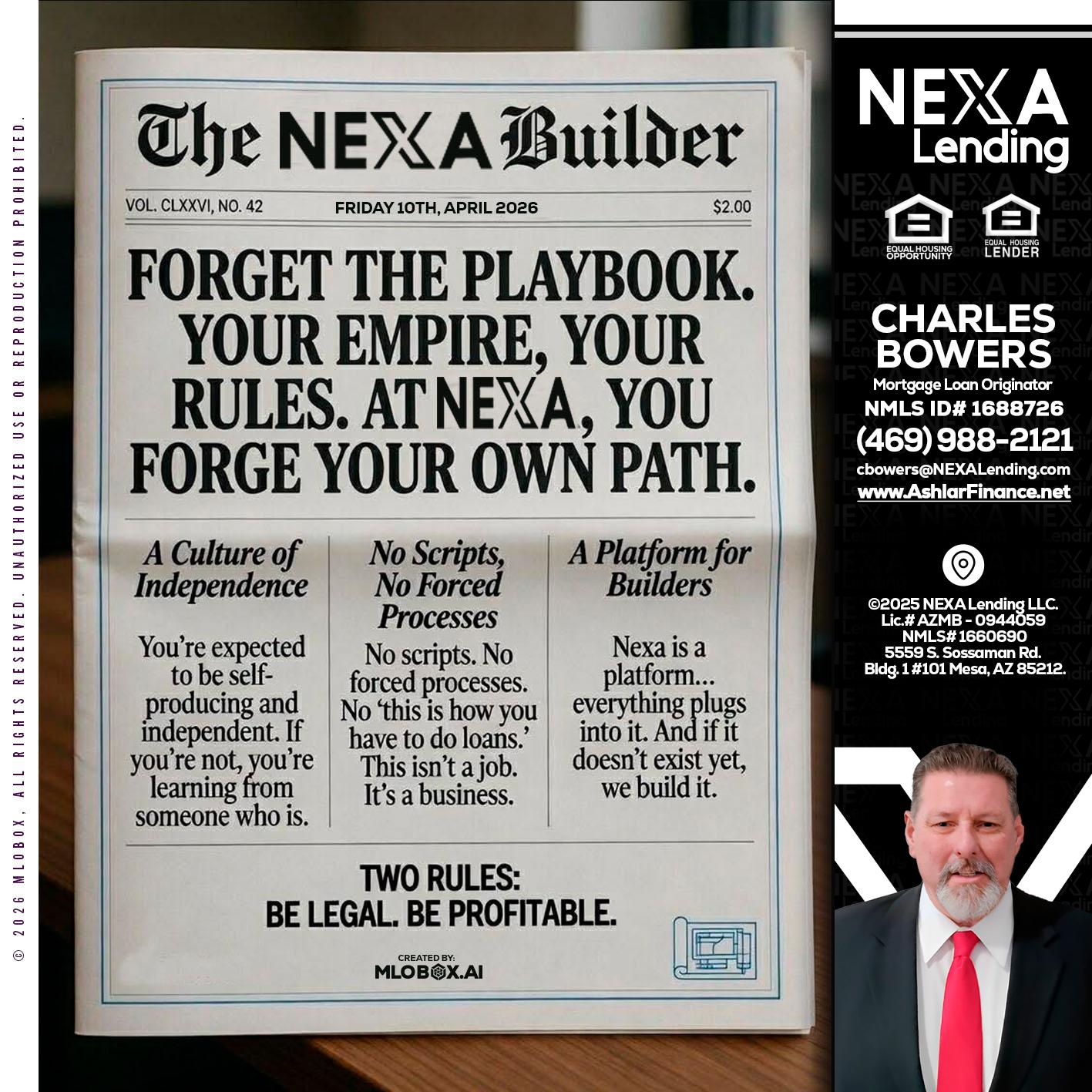 THE NEXA BUILDER - Charles Bowers -Mortgage Loan Originator