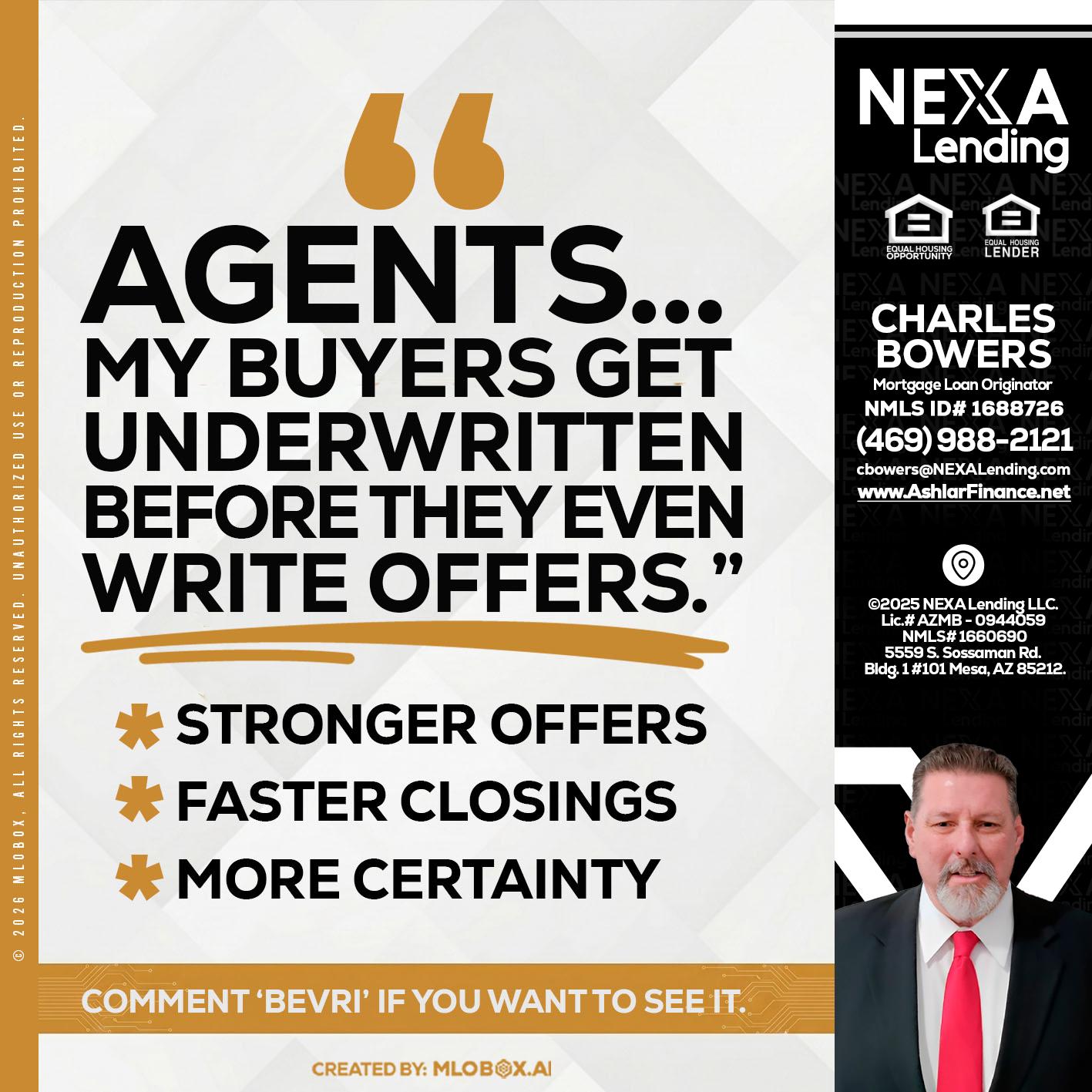 agents - Charles Bowers -Mortgage Loan Originator