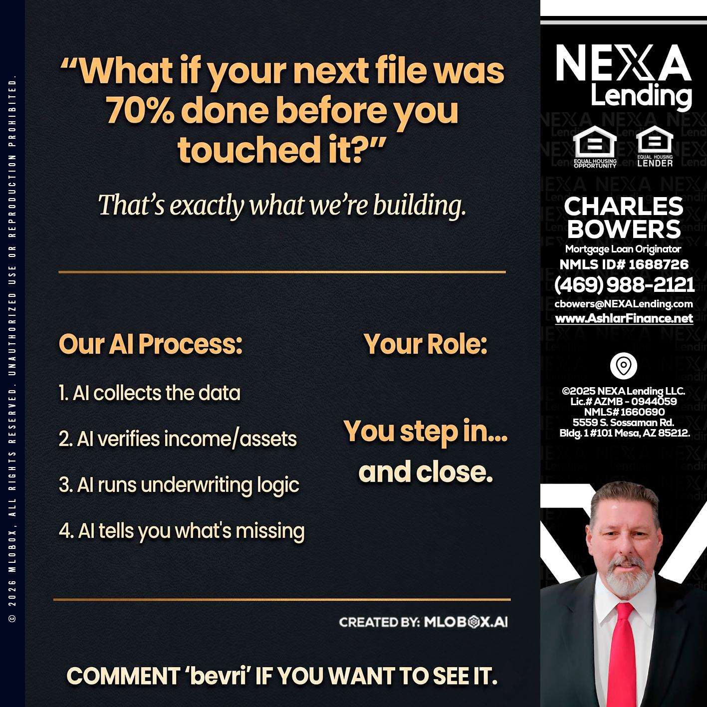 WHAT IF YOUR - Charles Bowers -Mortgage Loan Originator