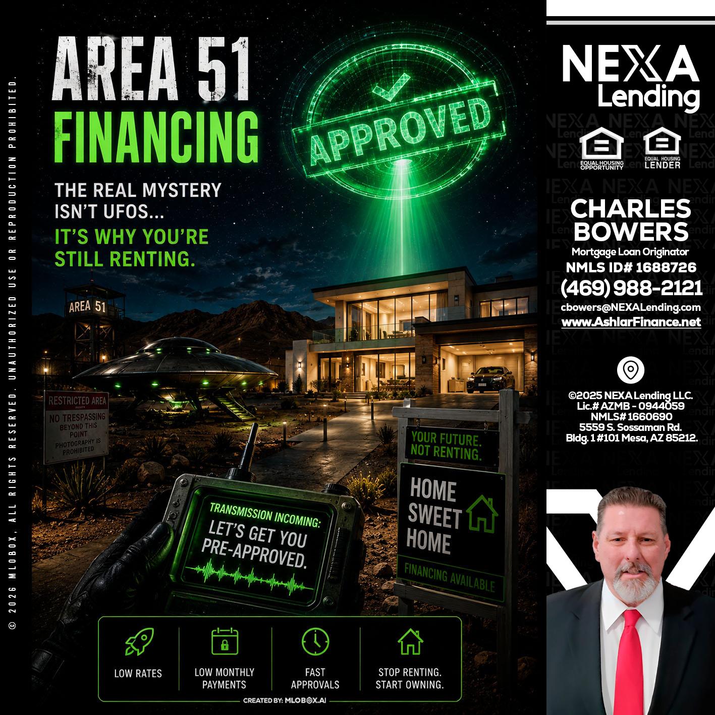AREA 51 - Charles Bowers -Mortgage Loan Originator