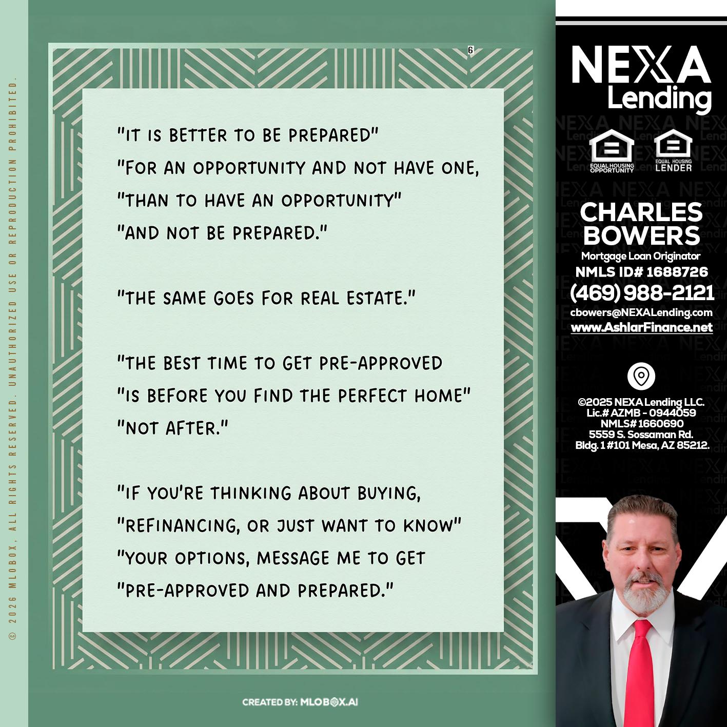its better - Charles Bowers -Mortgage Loan Originator