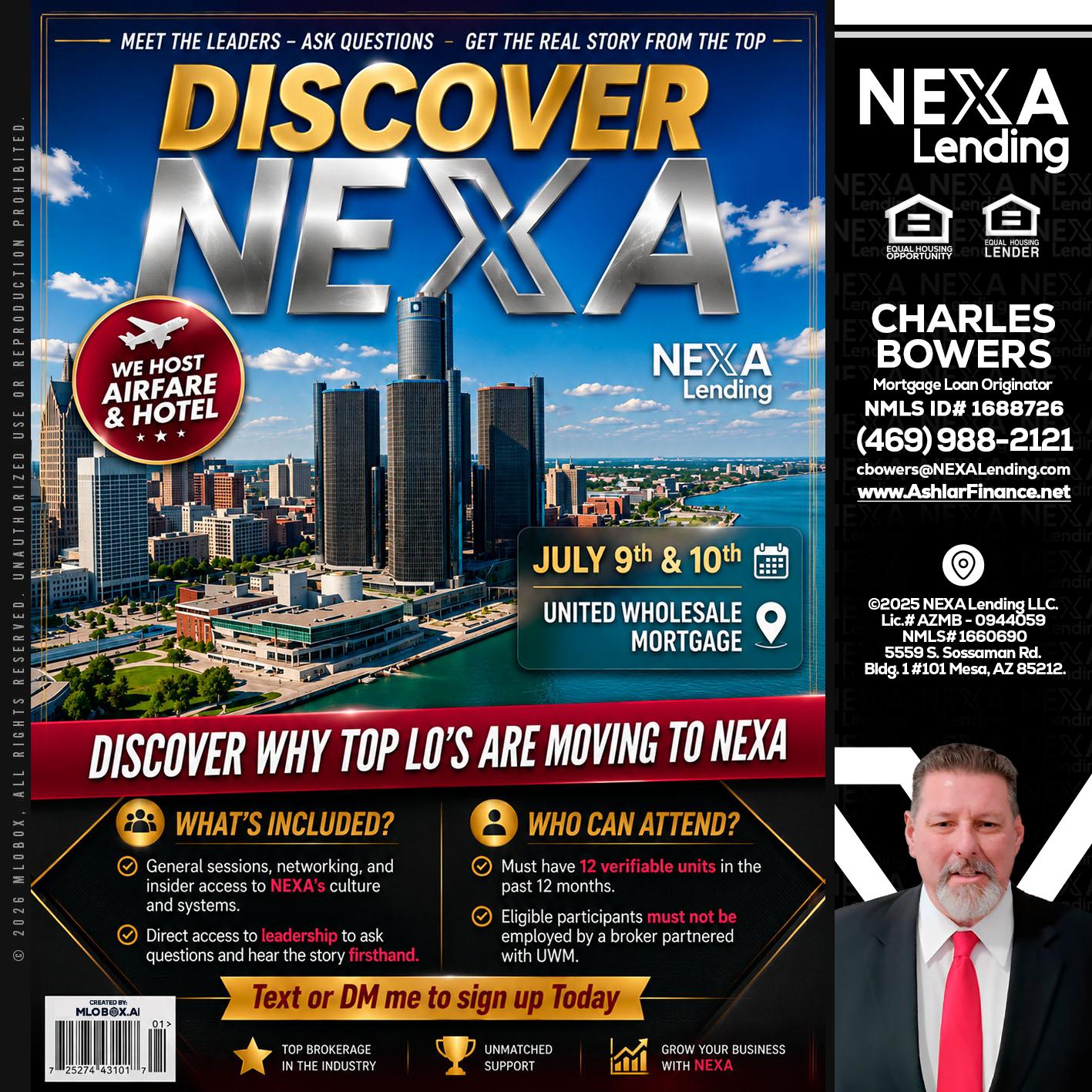 DISCOVER NEXA - Charles Bowers -Mortgage Loan Originator