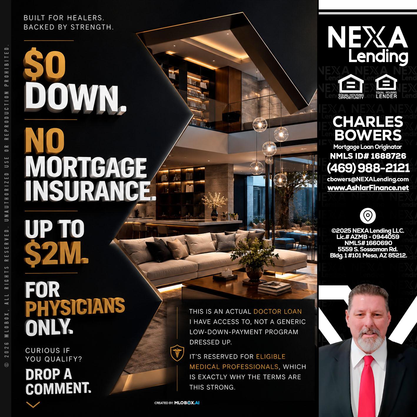 $0 DOWN - Charles Bowers -Mortgage Loan Originator