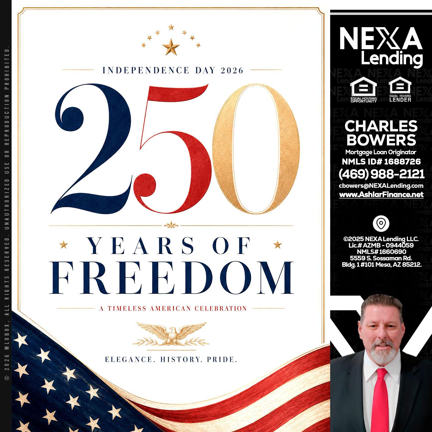 250 YEARS - Charles Bowers -Mortgage Loan Originator