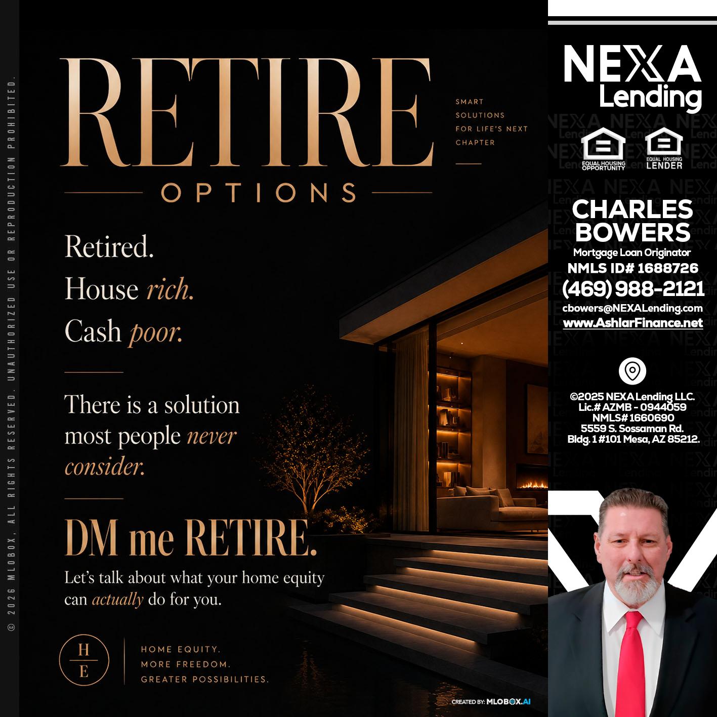 RETIRE LOANS - Charles Bowers -Mortgage Loan Originator