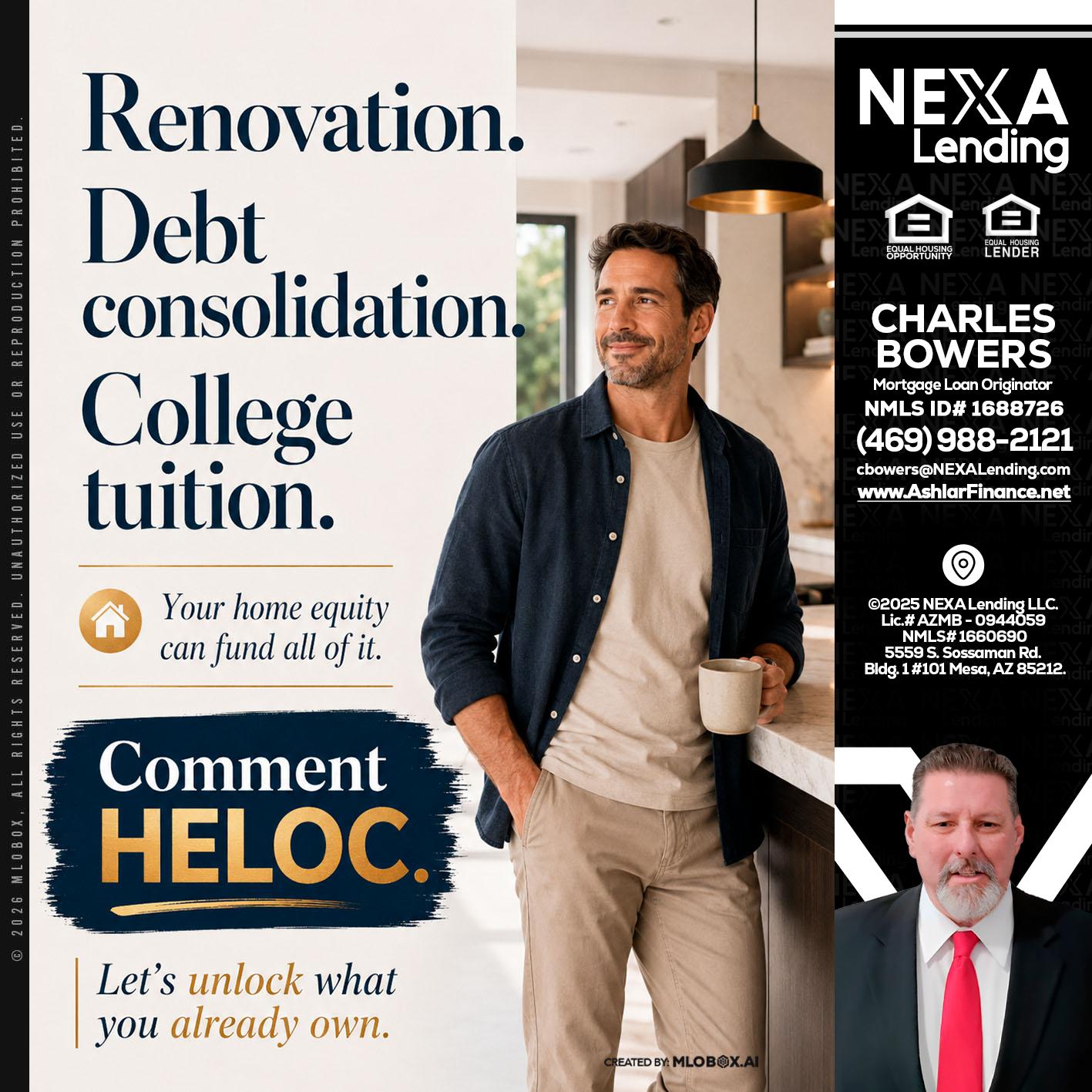 RENOVATION DEBT - Charles Bowers -Mortgage Loan Originator