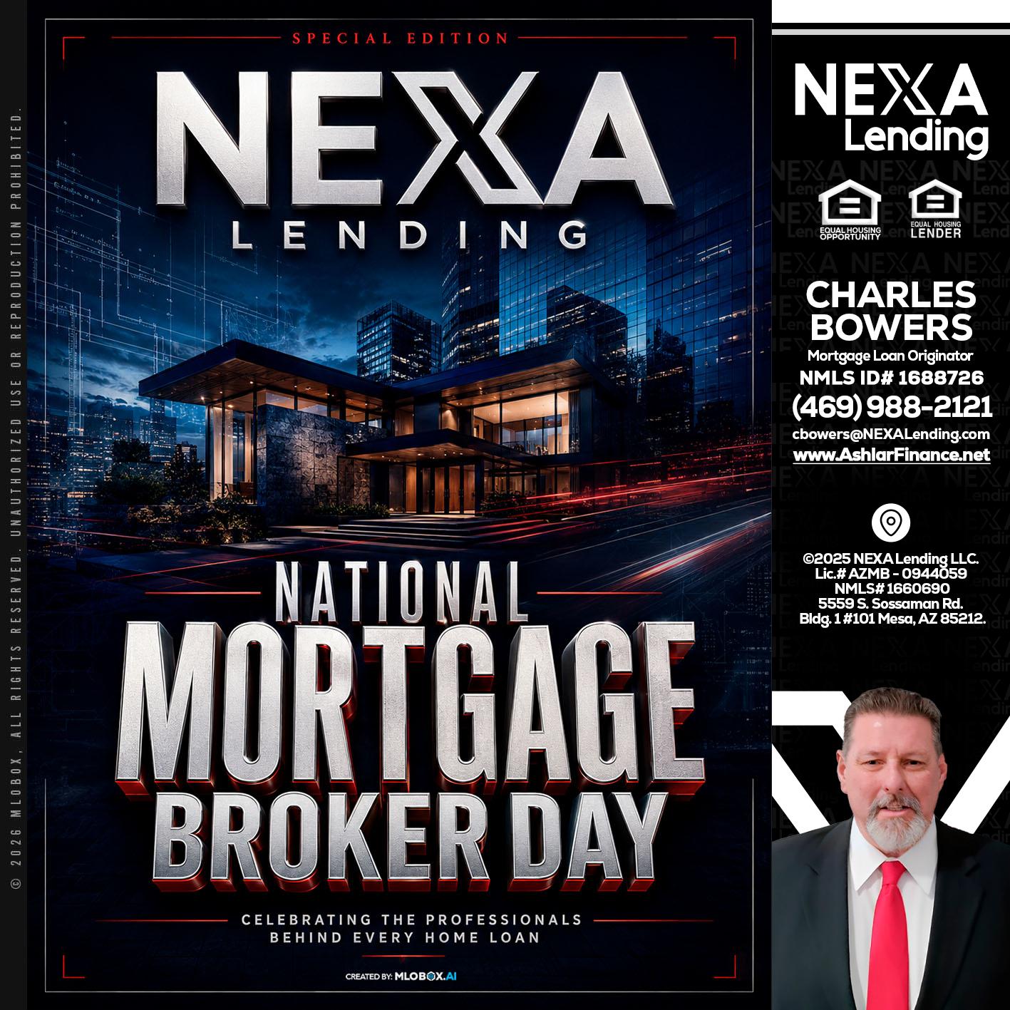 NATIONAL MORTGAGE BROKER DAY - Charles Bowers -Mortgage Loan Originator