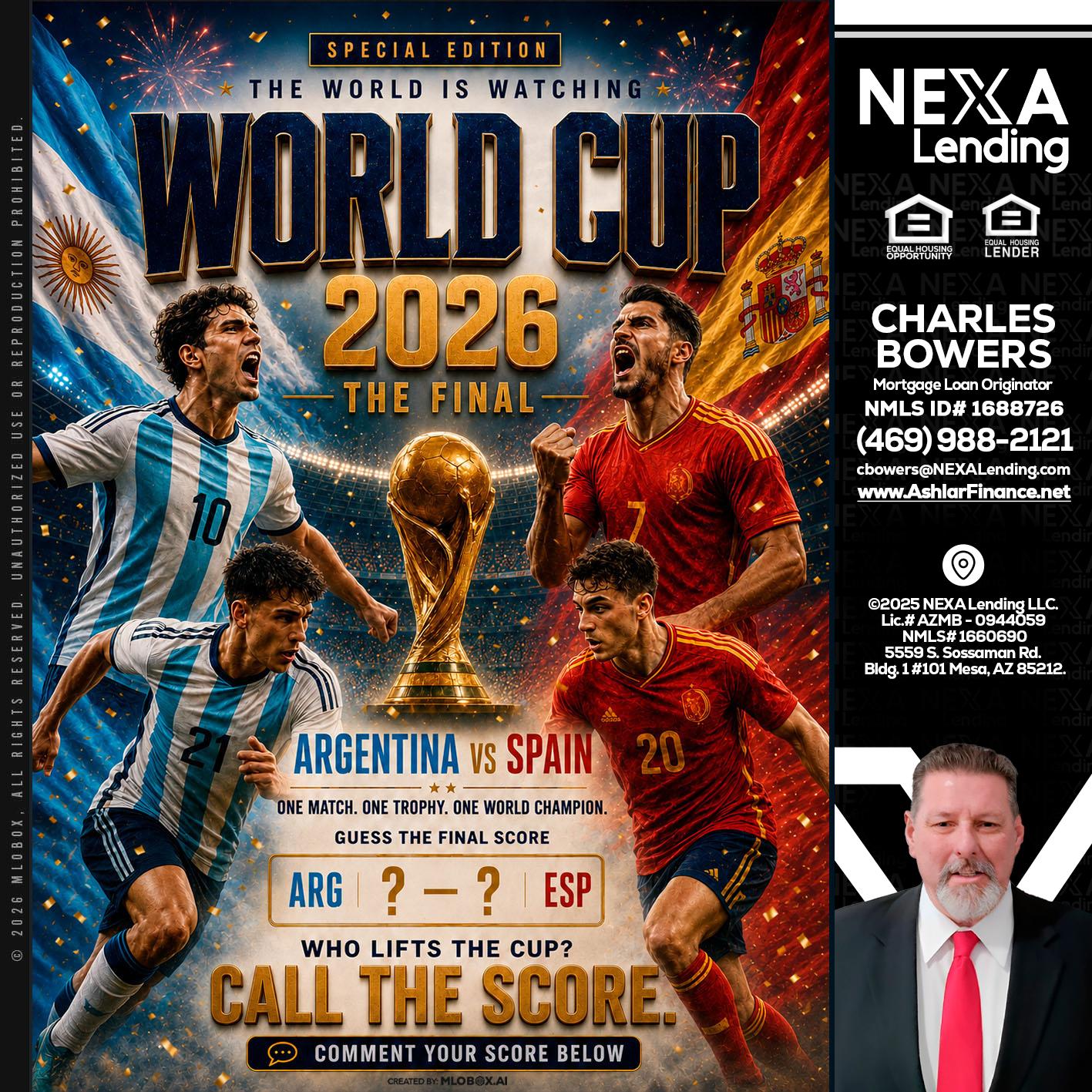 World Cup 2026 finals - Charles Bowers -Mortgage Loan Originator
