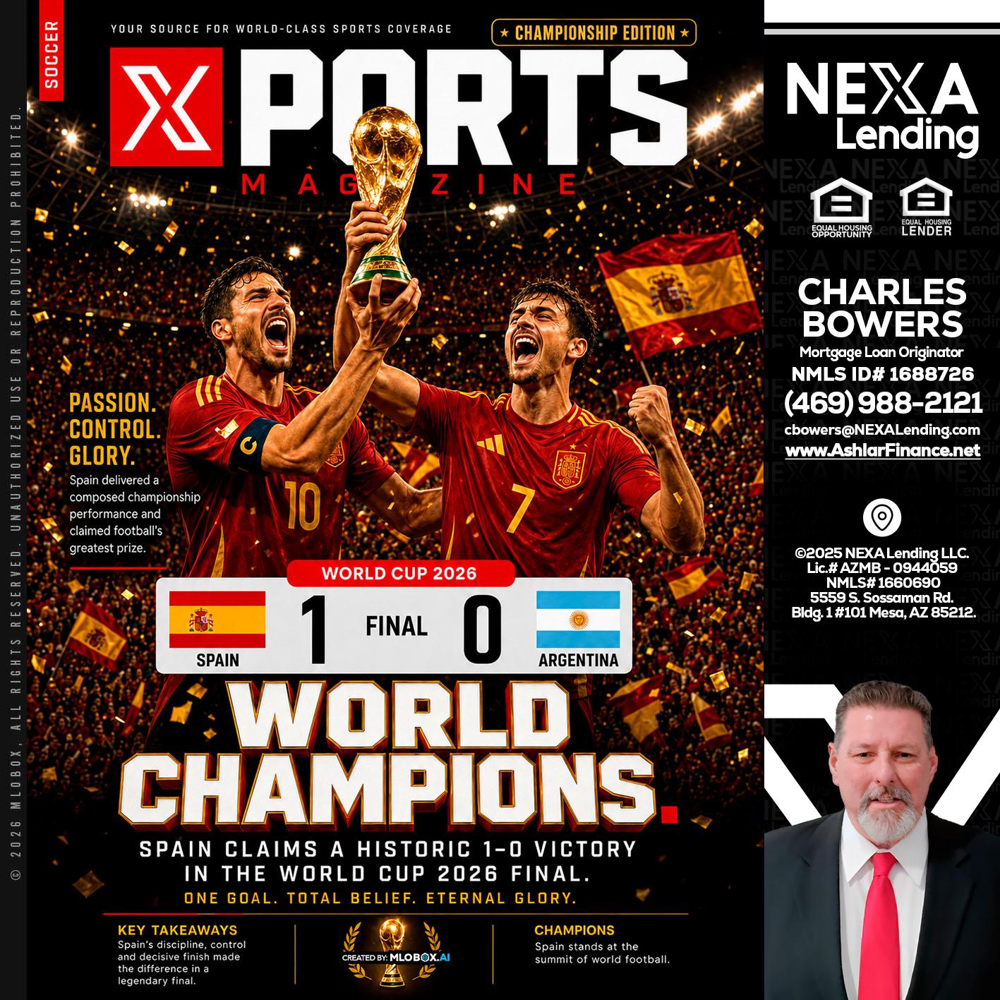 SPAIN CHAMPION - Charles Bowers -Mortgage Loan Originator