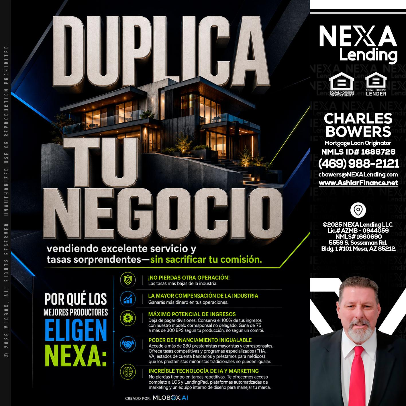 DUPLICA TU NEGOCIO - Charles Bowers -Mortgage Loan Originator