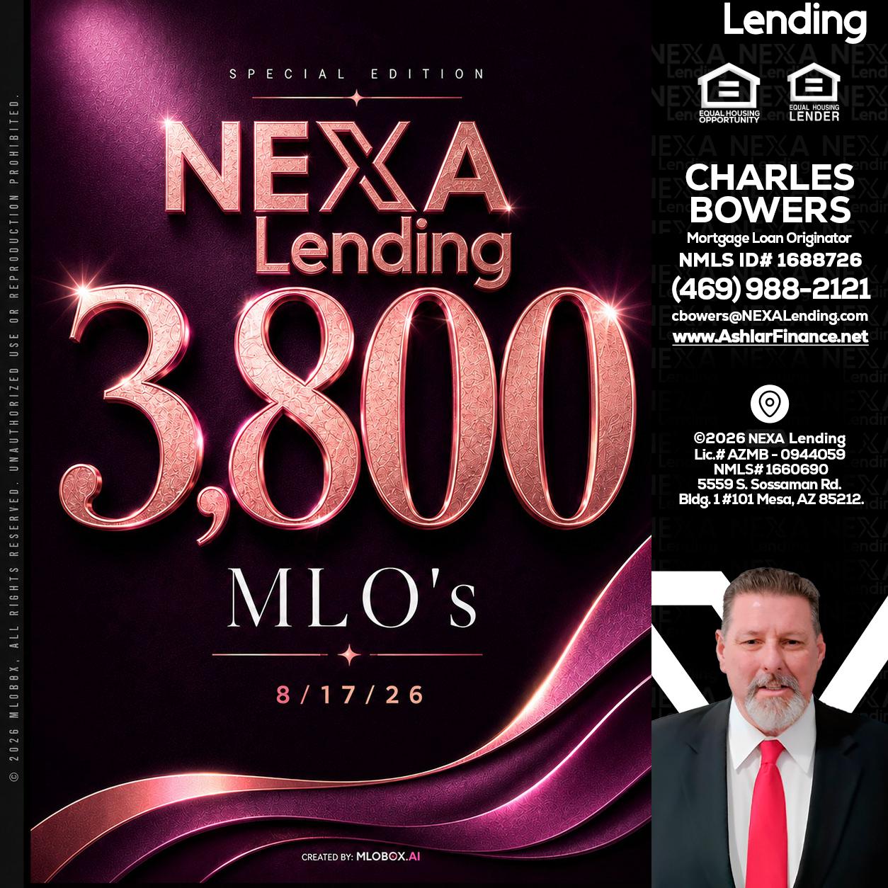 3800 MLOs - Charles Bowers -Mortgage Loan Originator