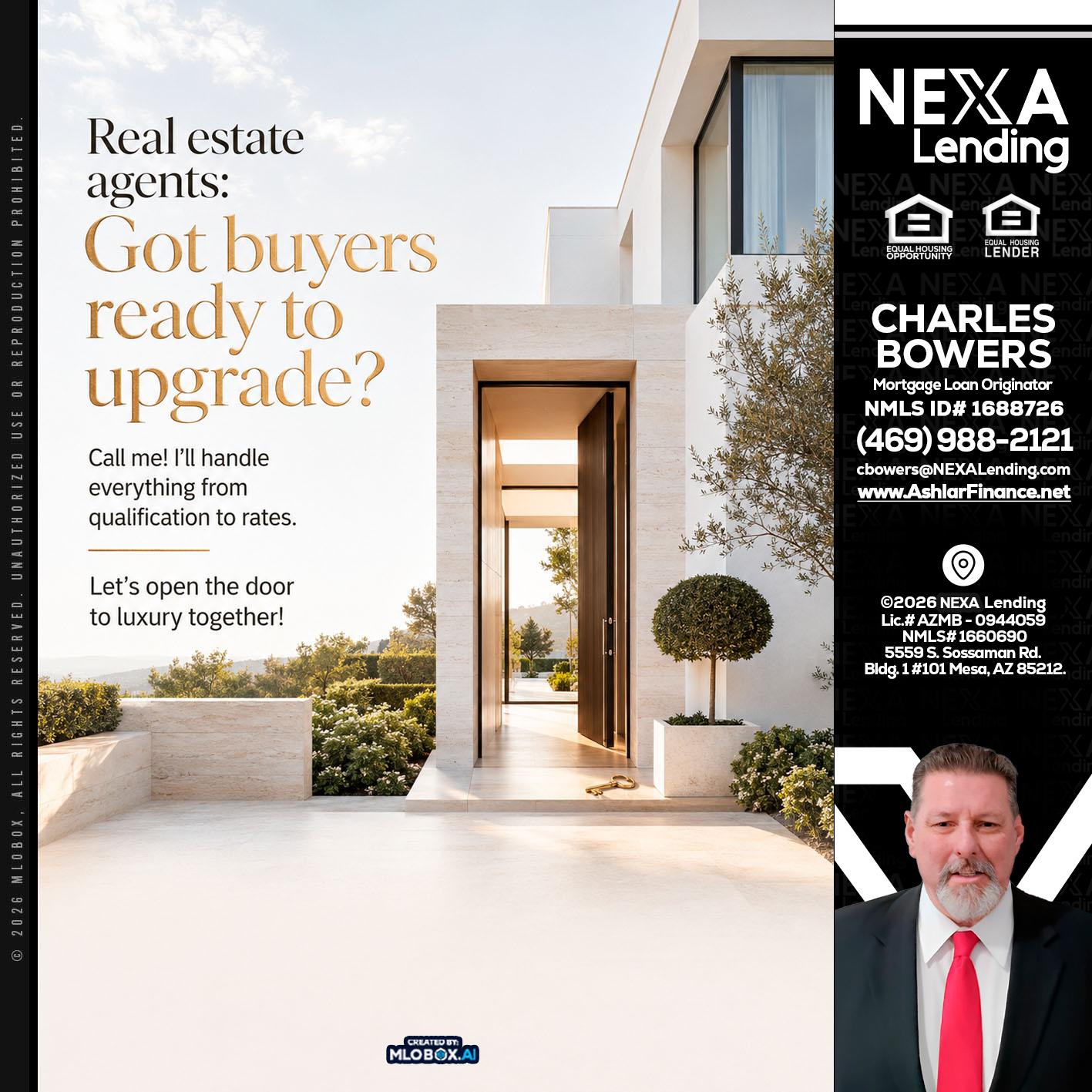 REAL ESTATE AGENTS - Charles Bowers -Mortgage Loan Originator