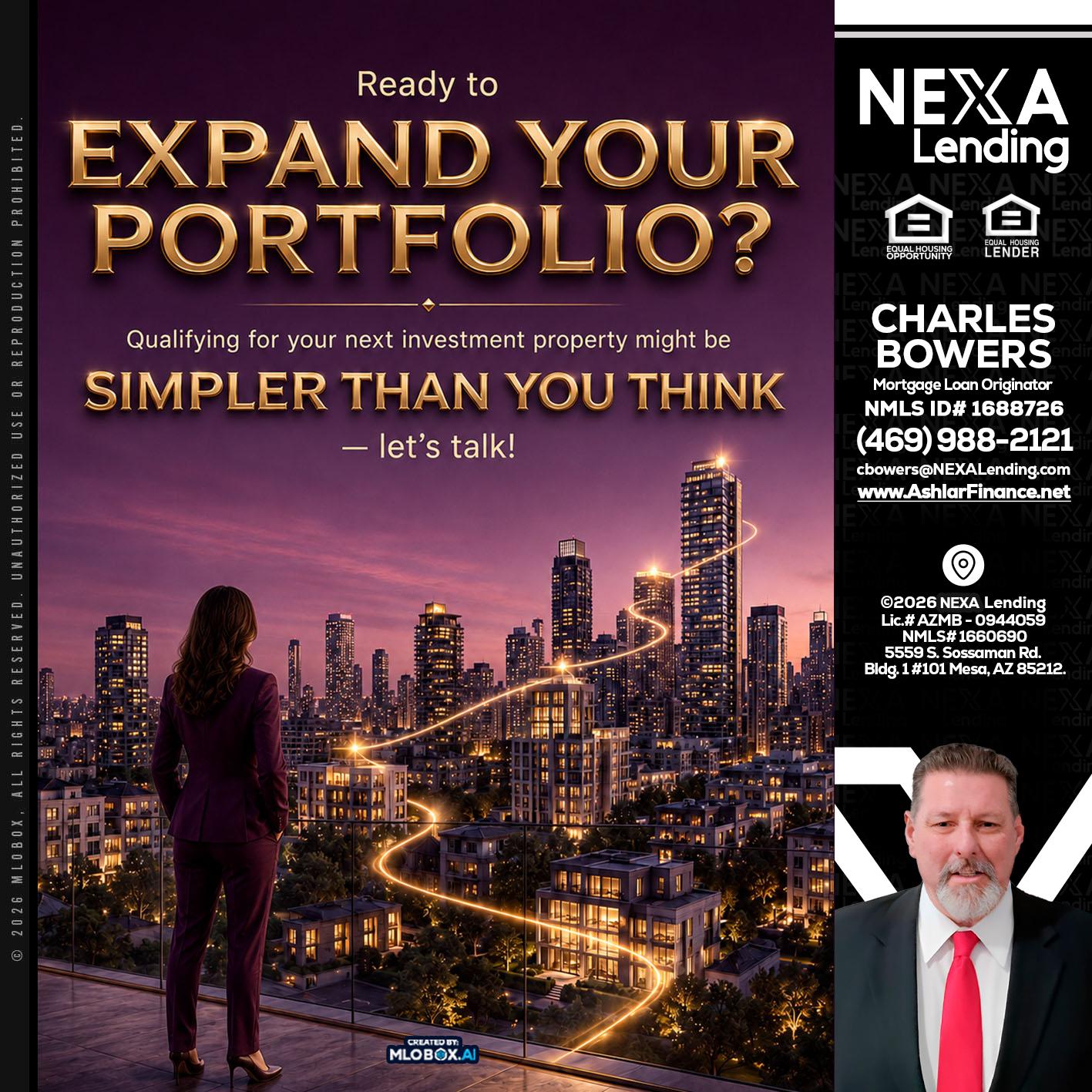 EXPAND YOUR PORTFOLIO - Charles Bowers -Mortgage Loan Originator