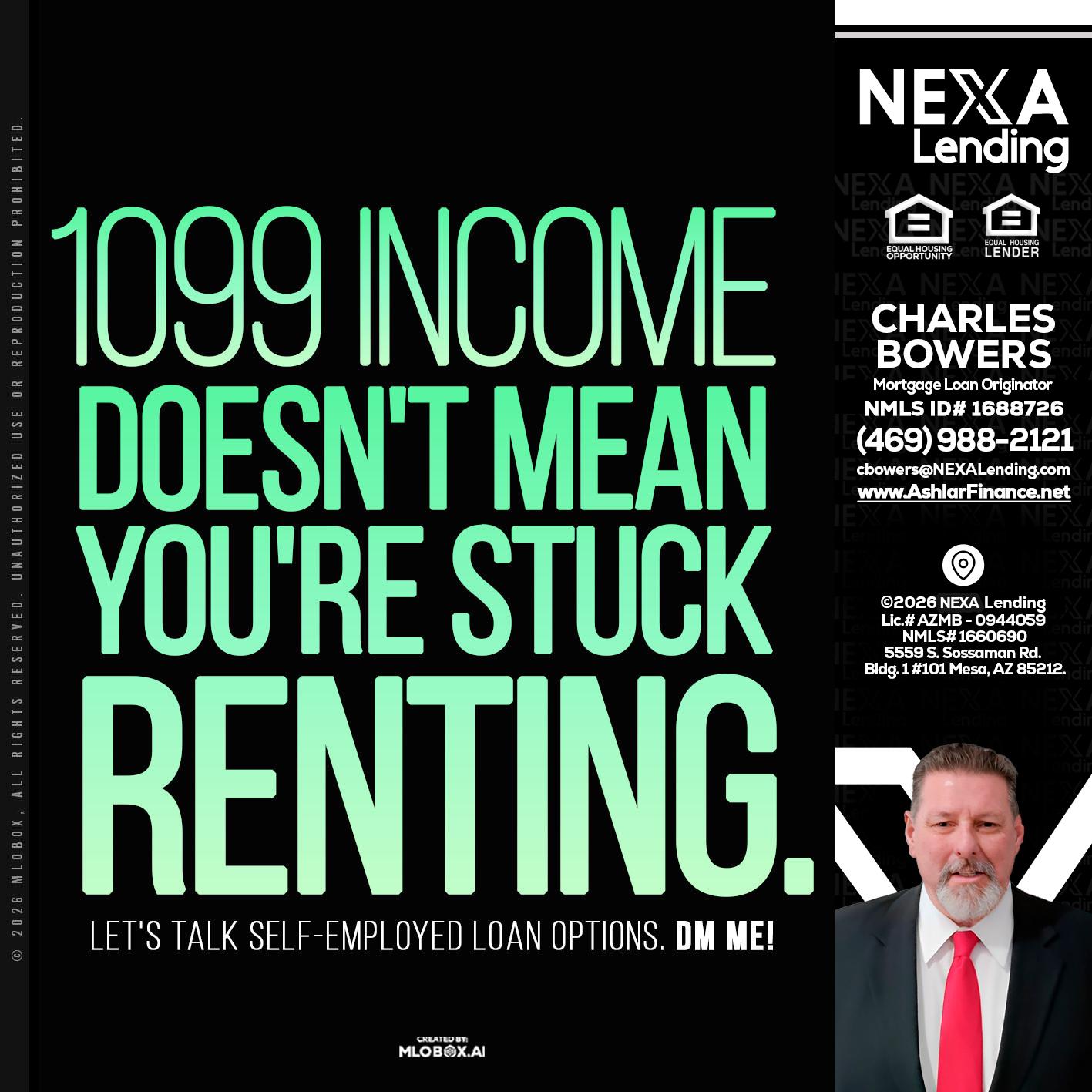 1099 income - Charles Bowers -Mortgage Loan Originator
