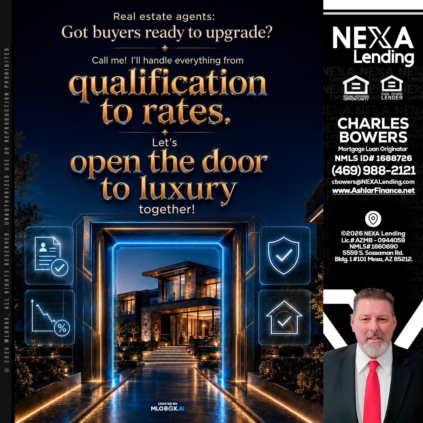 QUALIFICATION TO RATES - Charles Bowers -Mortgage Loan Originator