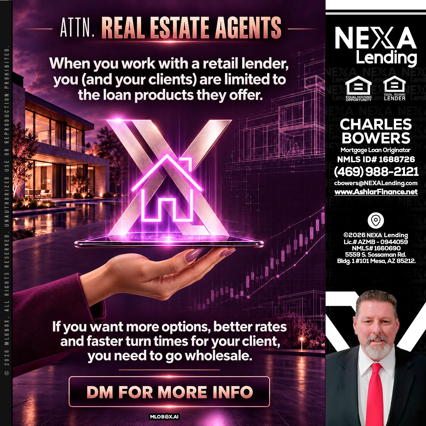 REAL ESTATE AGENTS - Charles Bowers -Mortgage Loan Originator